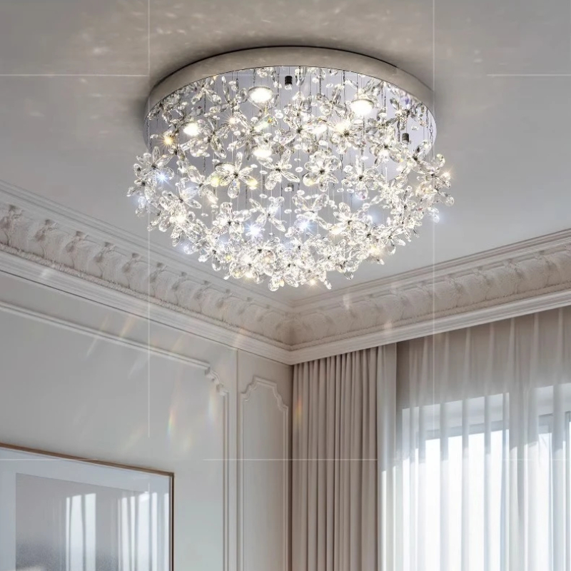 Interior Design Hall - Amerykańska luksusowa lampa sufitowa z kryształu