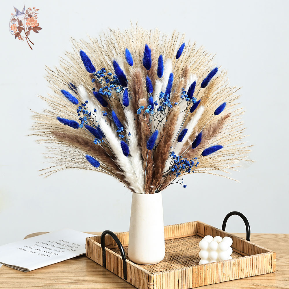 Interior Design Home Decor - 70 Gałązek Niebieskiego Puszystego Króliczego Ogonu