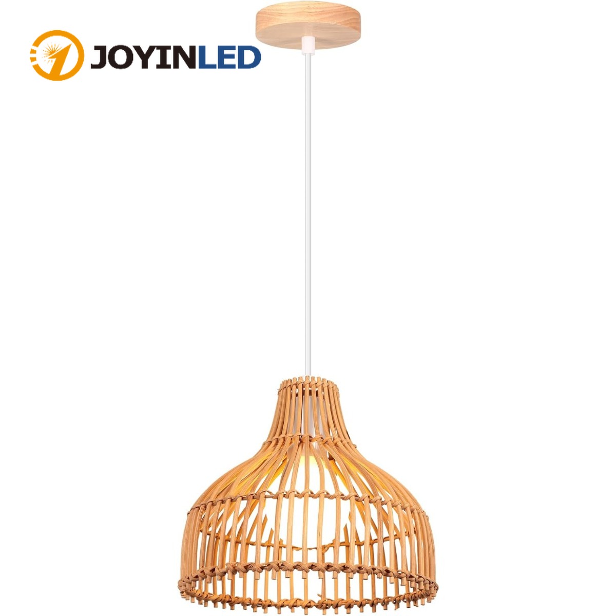 Wicker Pendant Shade - Lampa wisząca z rattanu w stylu