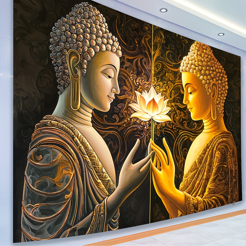 Interior Design Zen - Gobelin Ścienny Budda i Lotos, Sztuka