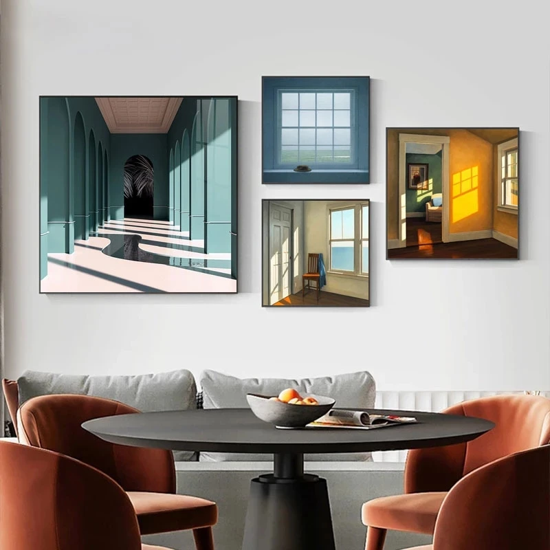 Interior Design Poster - Nordyckie Okno Krajobraz Zewnętrzny Obraz na