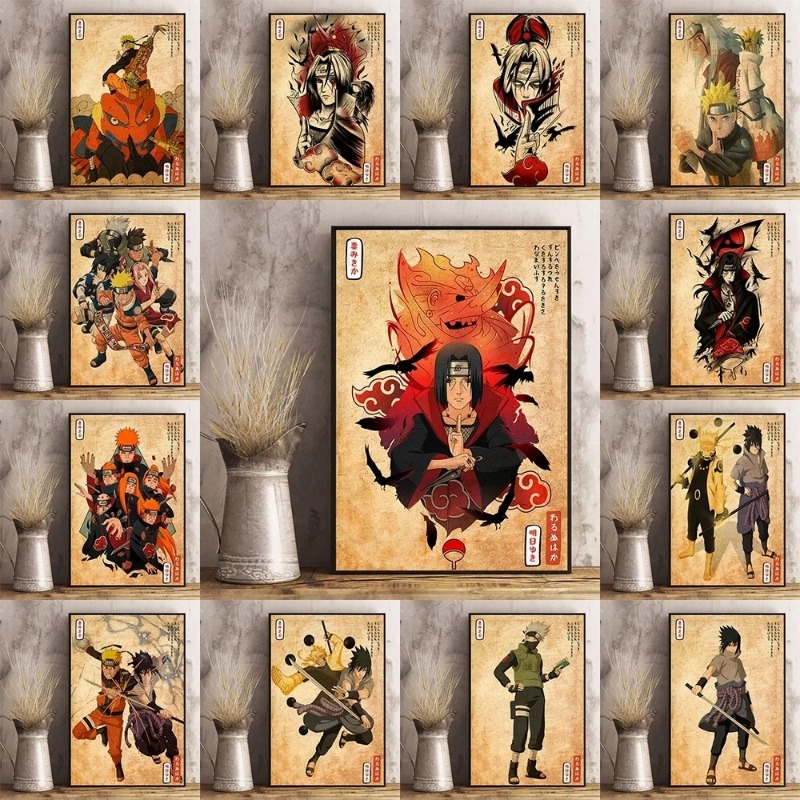 Interior Design Japan - Japońskie anime Naruto Plakat Retro Art