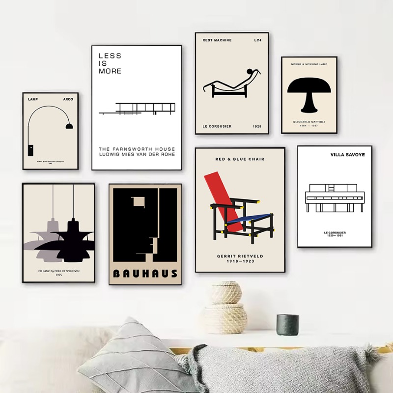 Interior Design Poster - Klasyczny plakat na płótnie z abstrakcyjną
