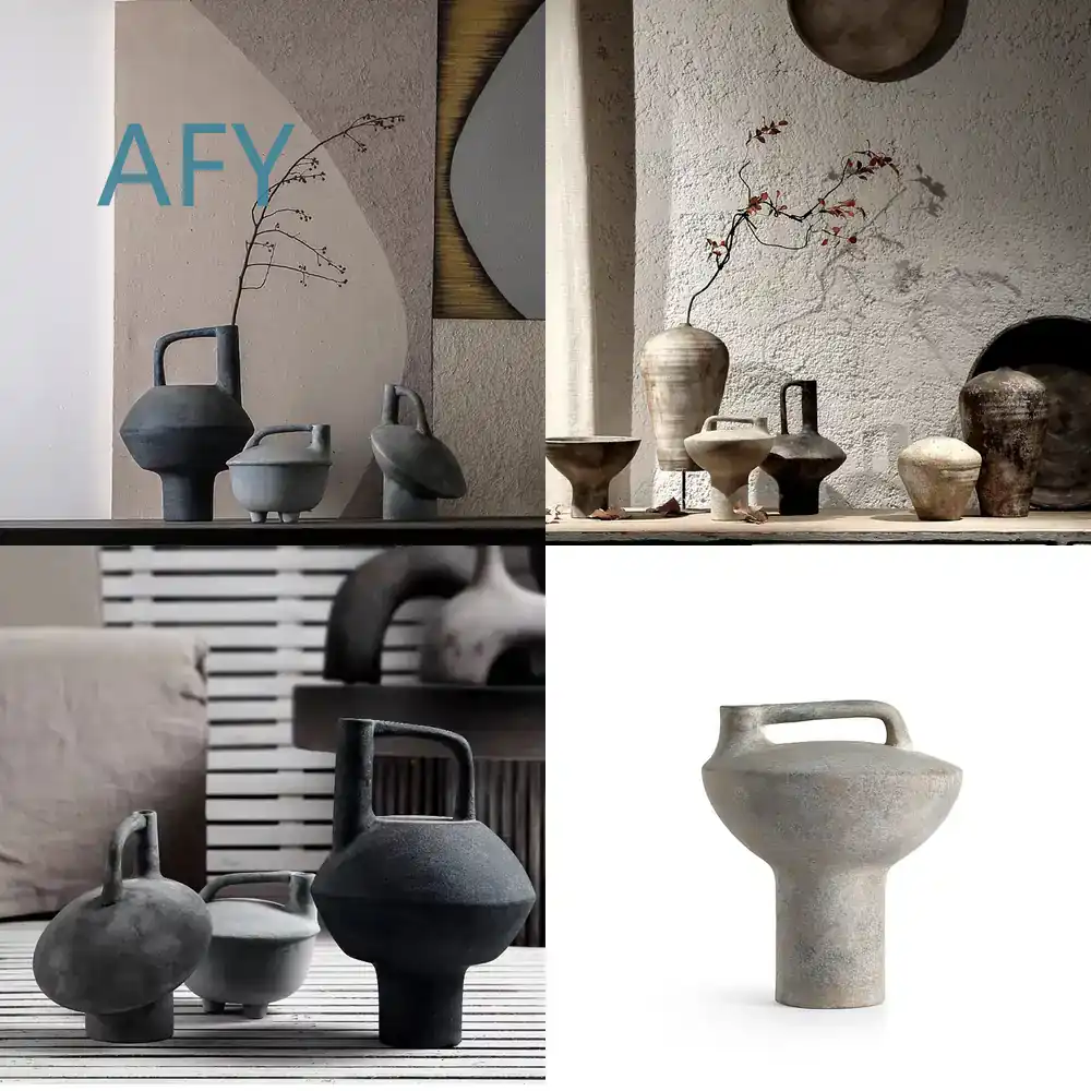 Interior Design Zen - Wabi Sabi Vintage Ceramiczny Wazon do