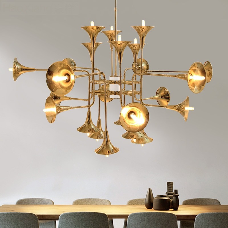 Interior Design Hall - Nordycka lampa wisząca trąbka do kuchni