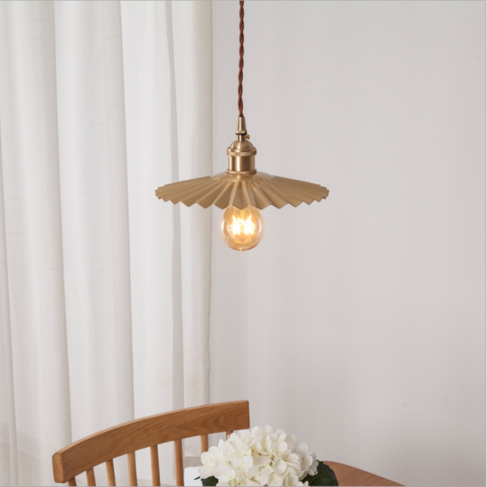 Interior Design Hall - Japońska designerska lampa wisząca złota do