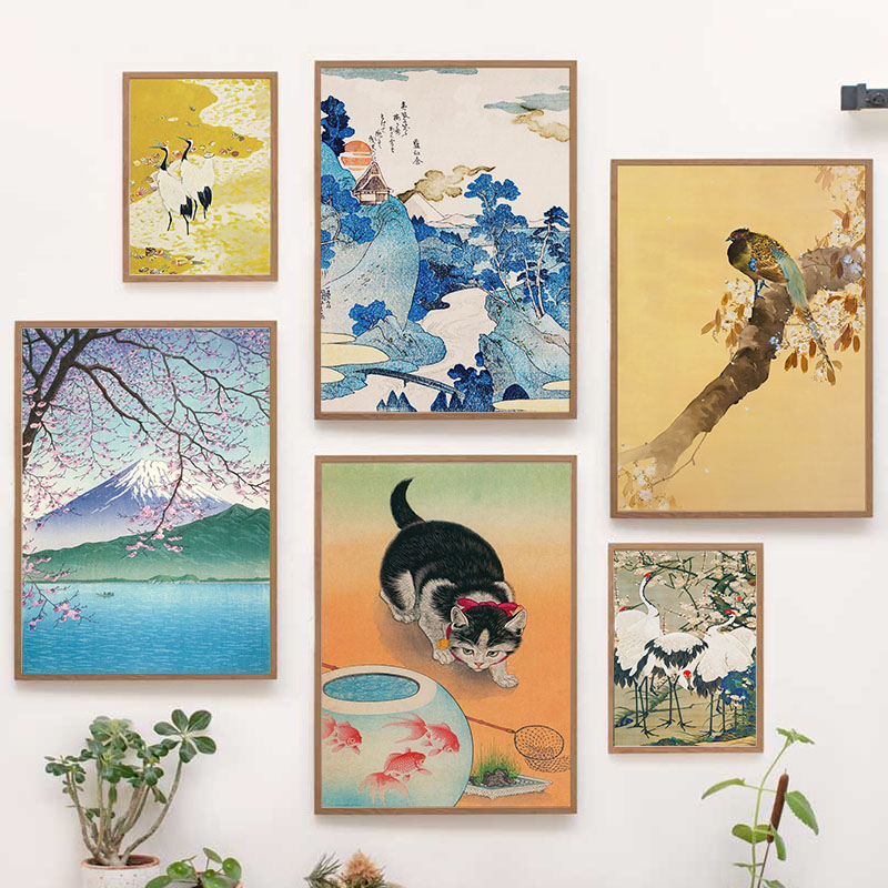 Interior Design Poster - Japońskie obrazy na płótnie Katsushika Hokusai,