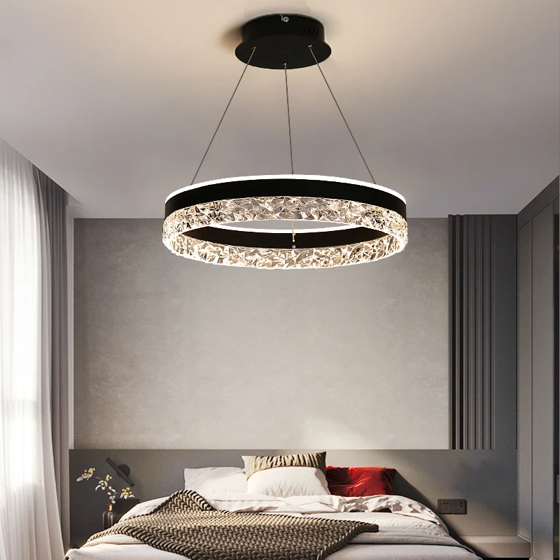 Interior Design Hall - Nowoczesna luksusowa kryształowa lampa wisząca LED