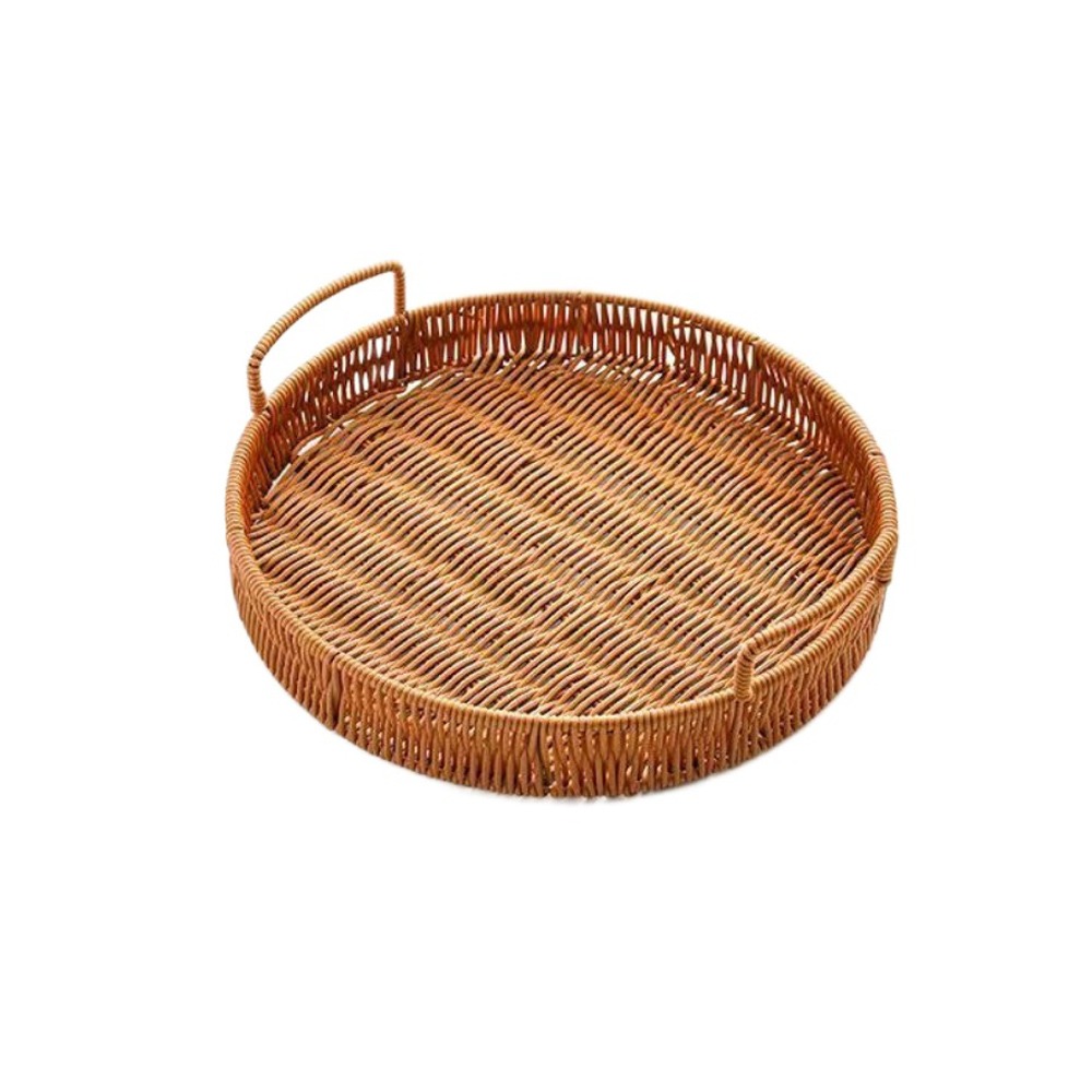 Rattan Tray Handle - Duży kosz do przechowywania z imitacji