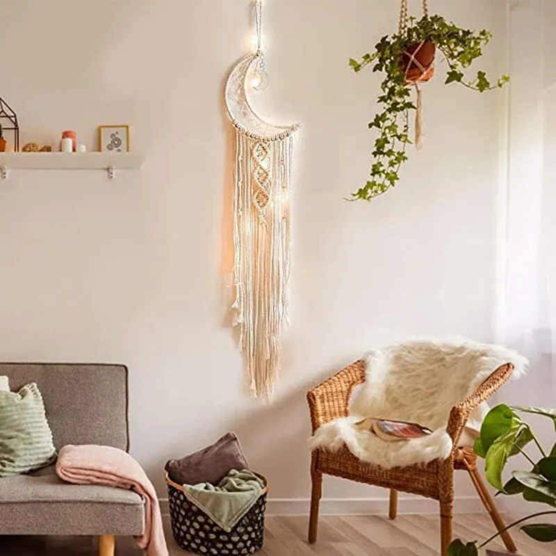 Interior Design Home - Nordycki dekoracyjny wisiorek gobelin łapacz snów