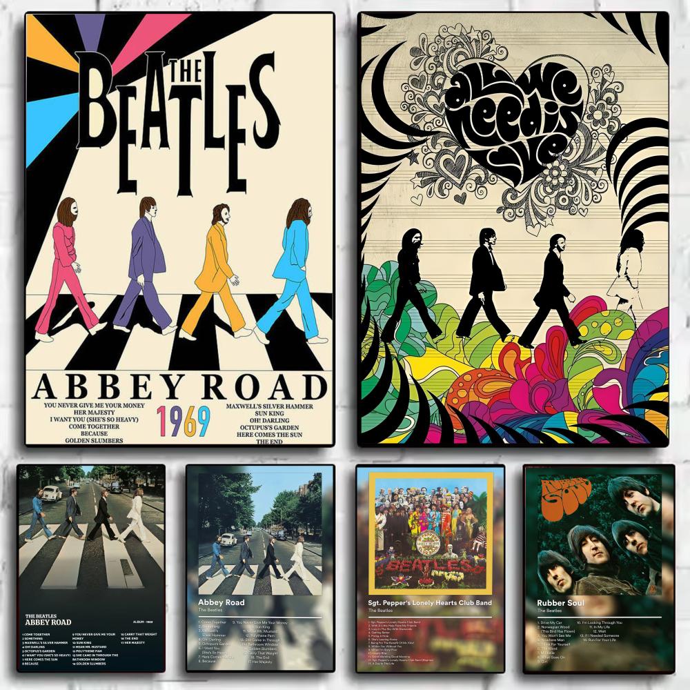 Interior Design Poster - Plakat zespołu popowego T-The Beatles, nowoczesne