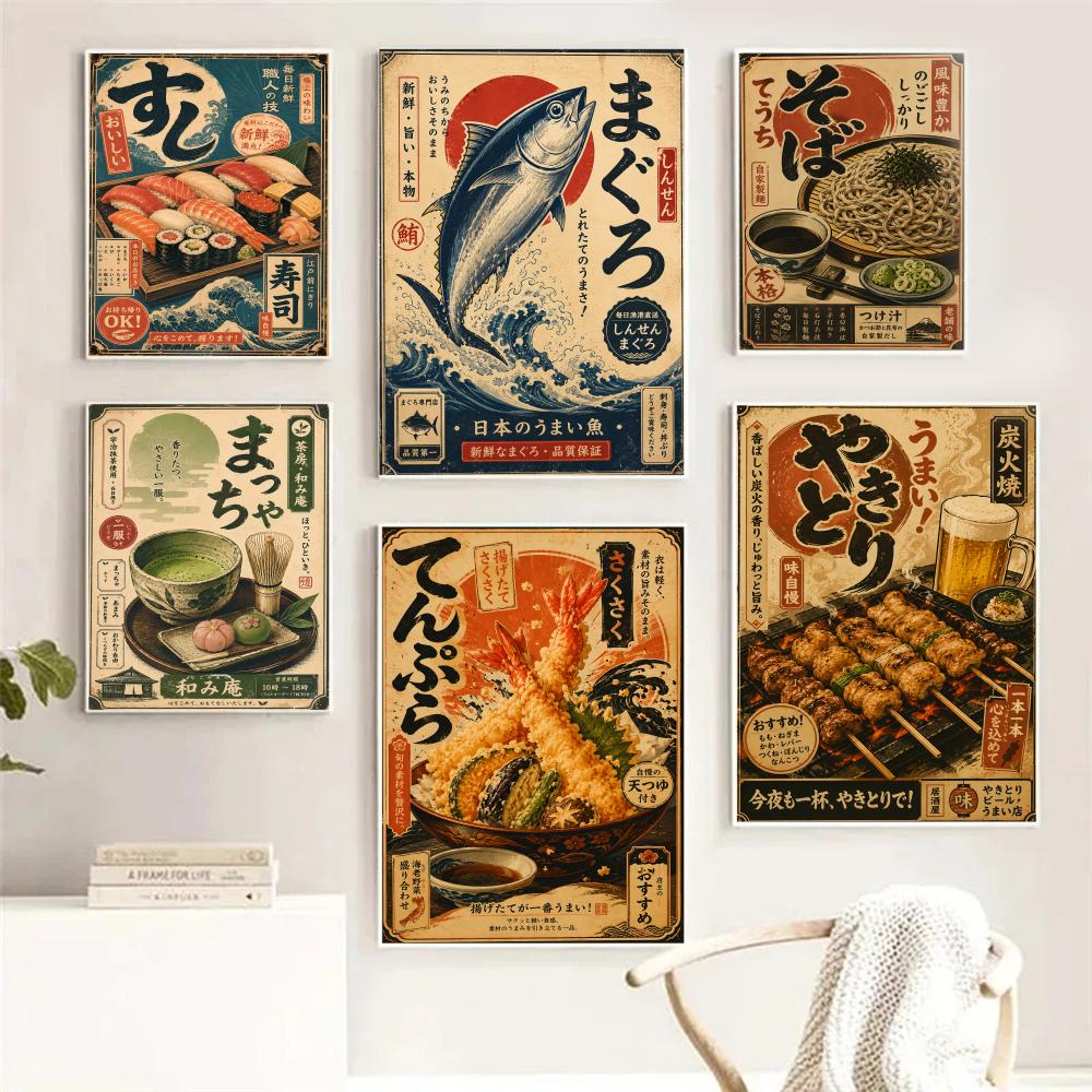 Interior Design Japan - Vintage Japońskie Sushi Rybne Lamian Noodle