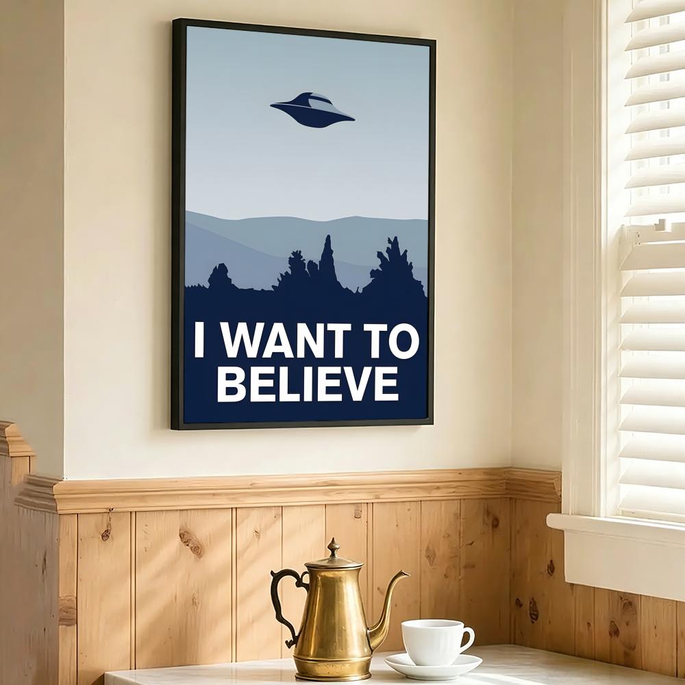 CHCĘ WIERZYĆ w Dokumenty X Pla – Interior Design Poster recenzja i cena
