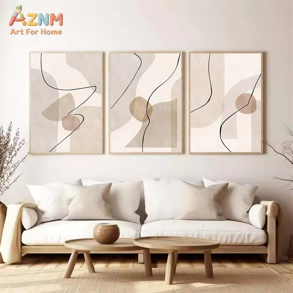 Abstrakcyjne Beżowe Geometrycz – Interior Design Poster recenzja i cena