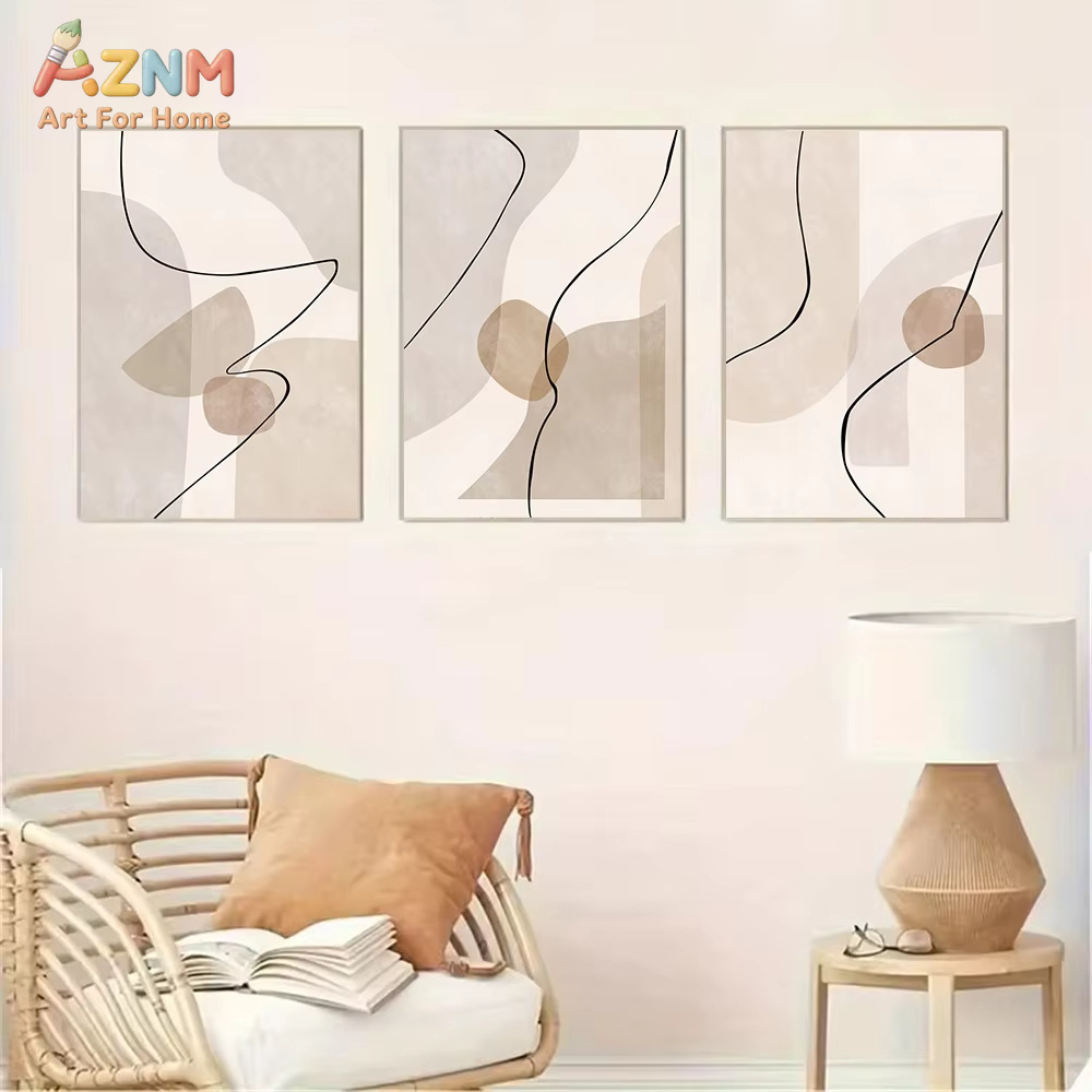 Abstrakcyjne Beżowe Geometrycz – Interior Design Poster recenzja i cena