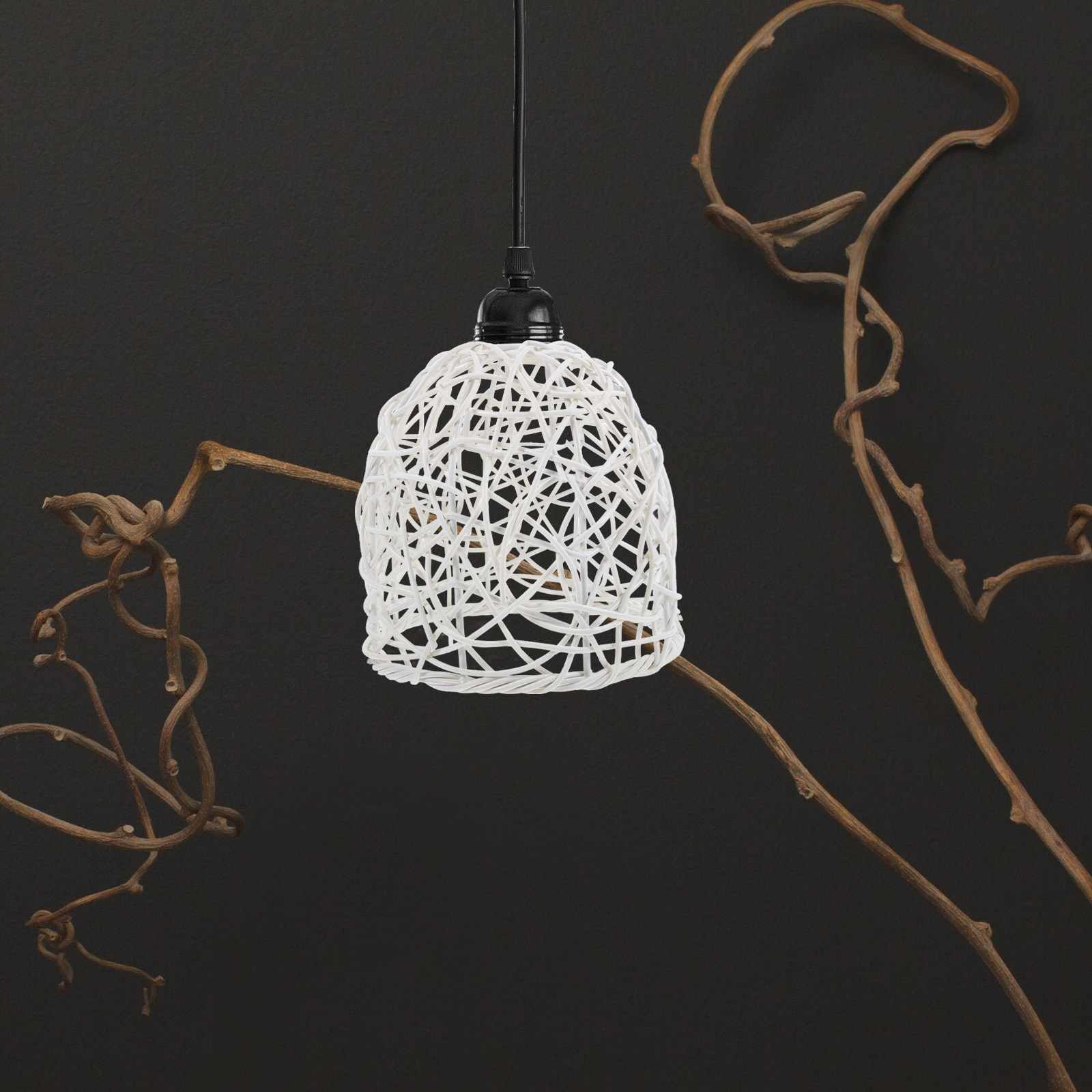 Abażur rattanowy E27, rustykal – Wicker Pendant Shade recenzja i cena