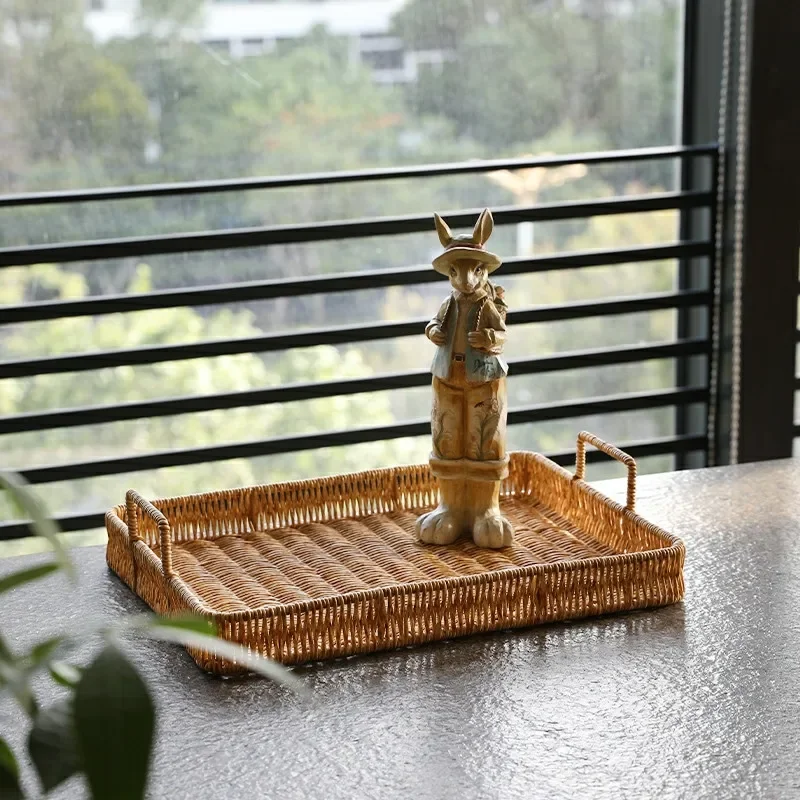 Plastikowa taca do przechowywa – Rattan Tray Handle recenzja i cena
