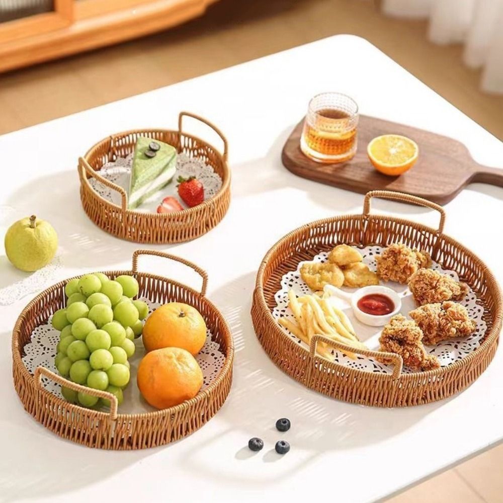 Duży kosz do przechowywania z  – Rattan Tray Handle recenzja i cena
