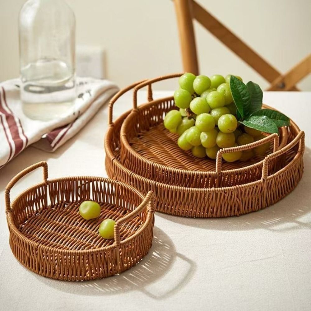 Duży kosz do przechowywania z  – Rattan Tray Handle recenzja i cena