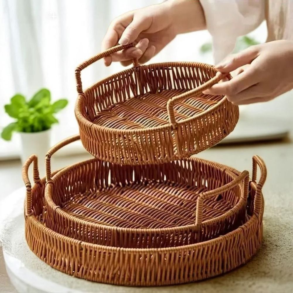 Duży kosz do przechowywania z  – Rattan Tray Handle recenzja i cena