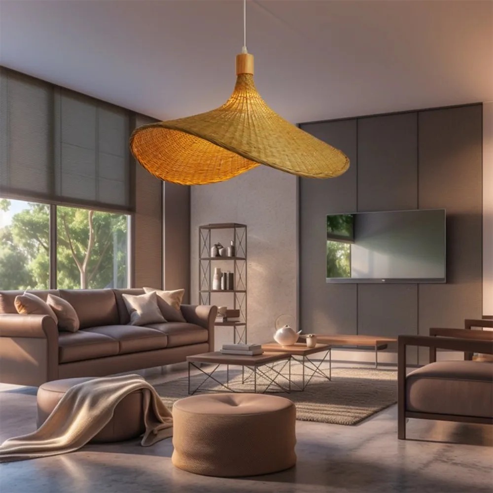 Lampa wisząca JOYINLED, plecio – Wicker Pendant Shade recenzja i cena