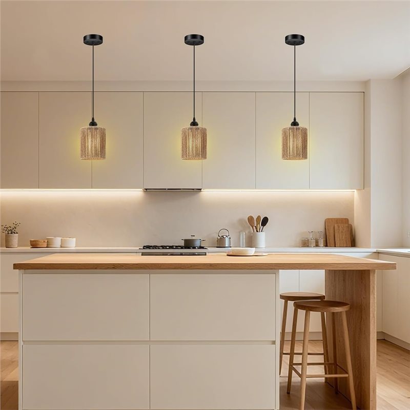 ABKL - Ręcznie Tkana Wiklinowa – Wicker Pendant Shade recenzja i cena