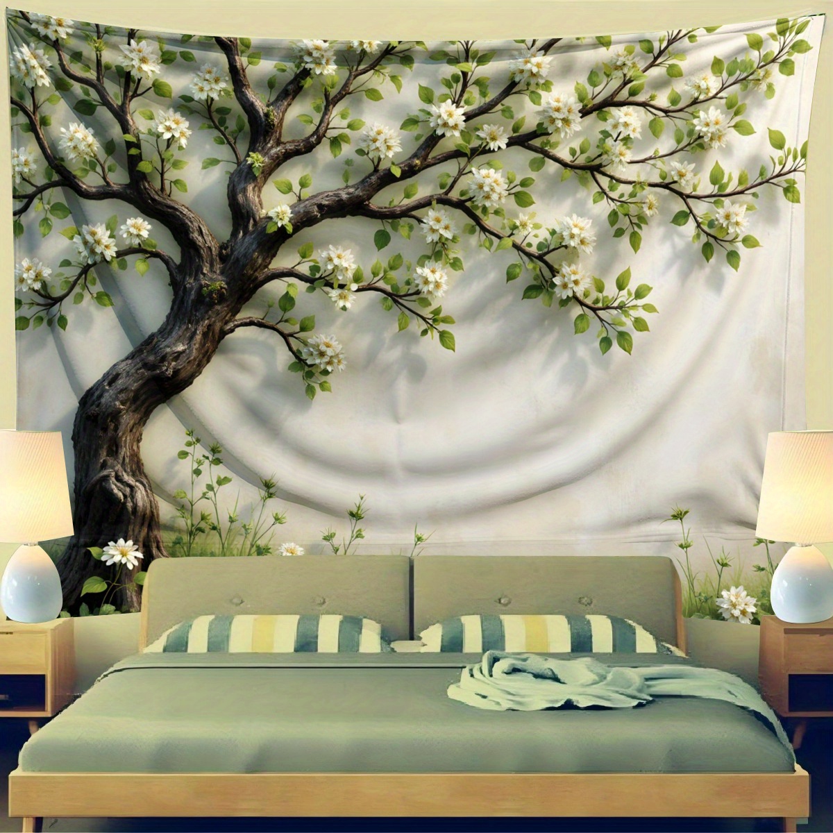 Mural ścienny 3D z kwitnącym d – Interior Design Zen recenzja i cena
