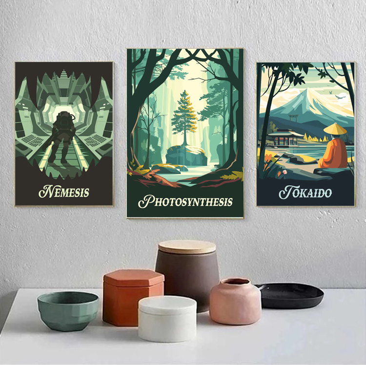 Kreskówka Abstrakcja Scena z G – Interior Design Poster recenzja i cena