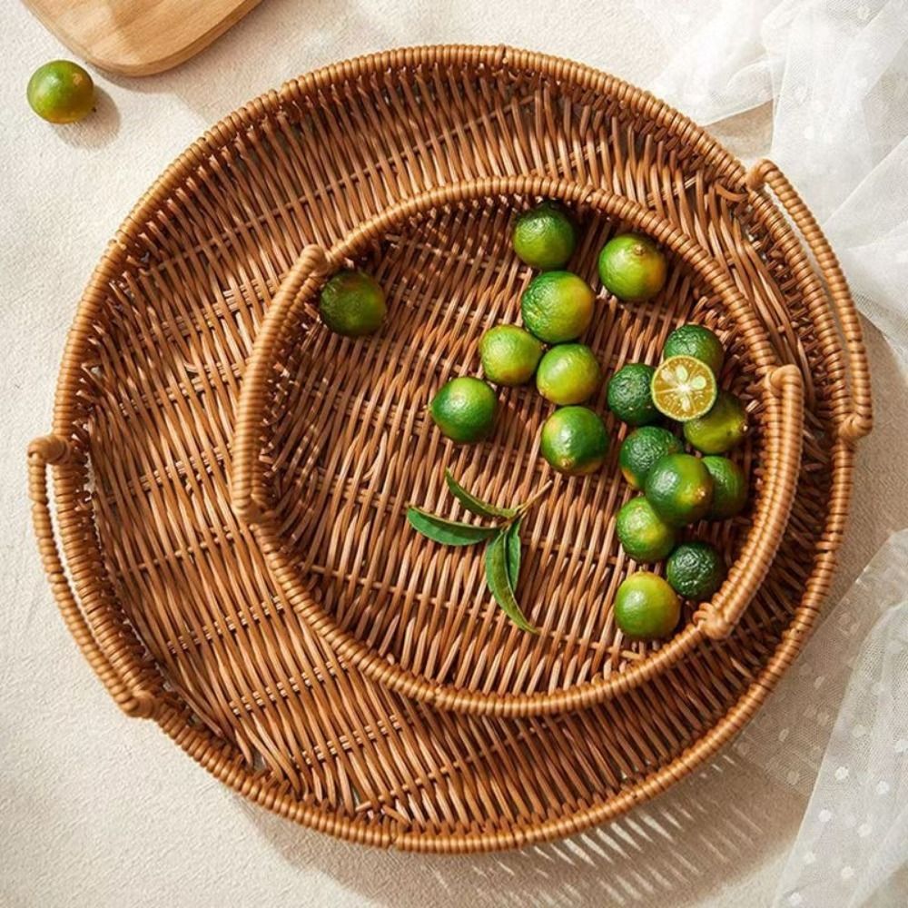 Duży kosz do przechowywania z  – Rattan Tray Handle recenzja i cena