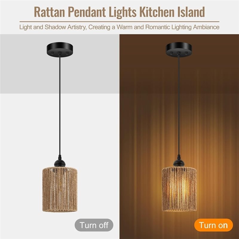 T19C 2 sztuki Ręcznie Pleciony – Wicker Pendant Shade recenzja i cena