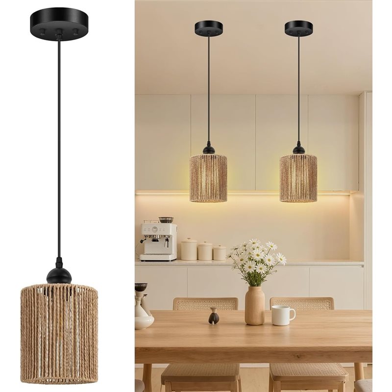 T19C 2 sztuki Ręcznie Pleciony – Wicker Pendant Shade recenzja i cena